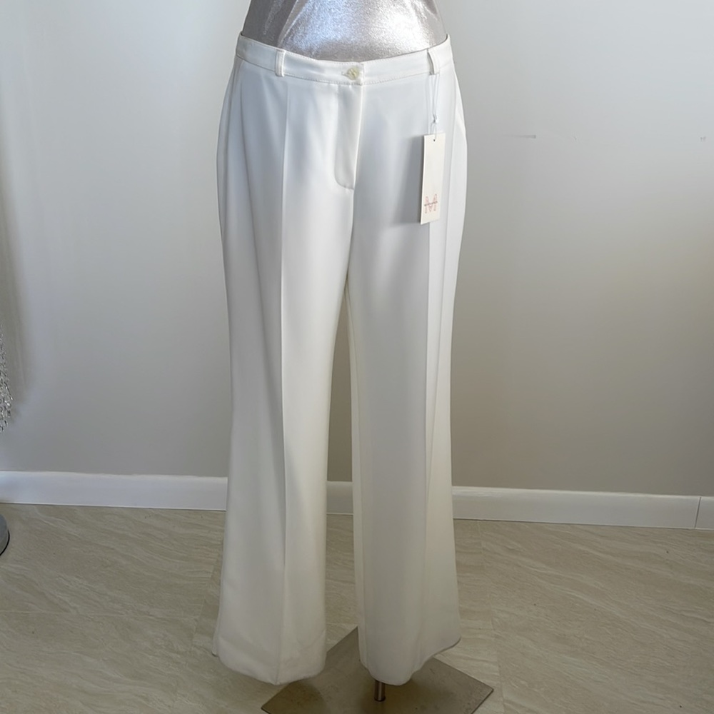 Manigance Paris New with Tags! Ivory fully lined pant size T42 fits 6/8